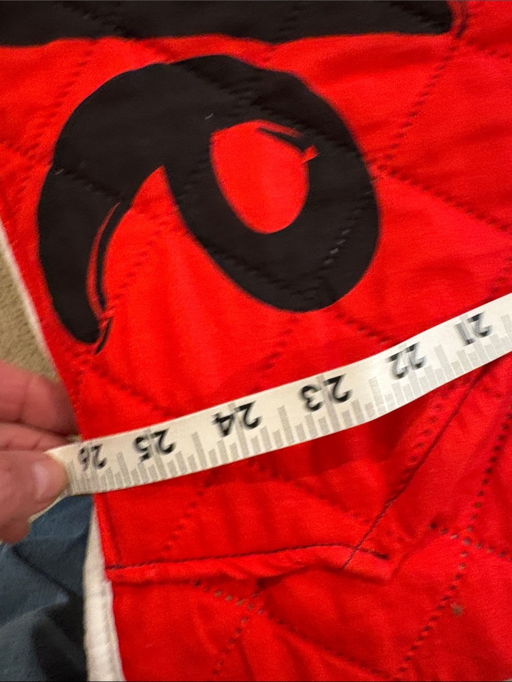 Upcycled Red 'Love' Quilted Women's Hoodie - Picture 7 of 7